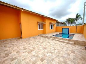 casa em itanhaém no cibratel 2, com piscina, churrasqueira e wifi